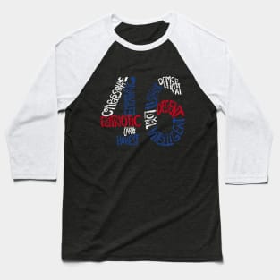 Joe Biden 2020 46 - My President in Retro Lettering in Red White and Blue Distressed Version Baseball T-Shirt